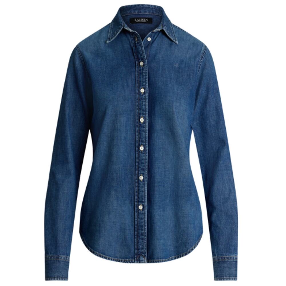 Ralph Lauren Classic Blue Denim Shirt Size XXS - Picture 1 of 4